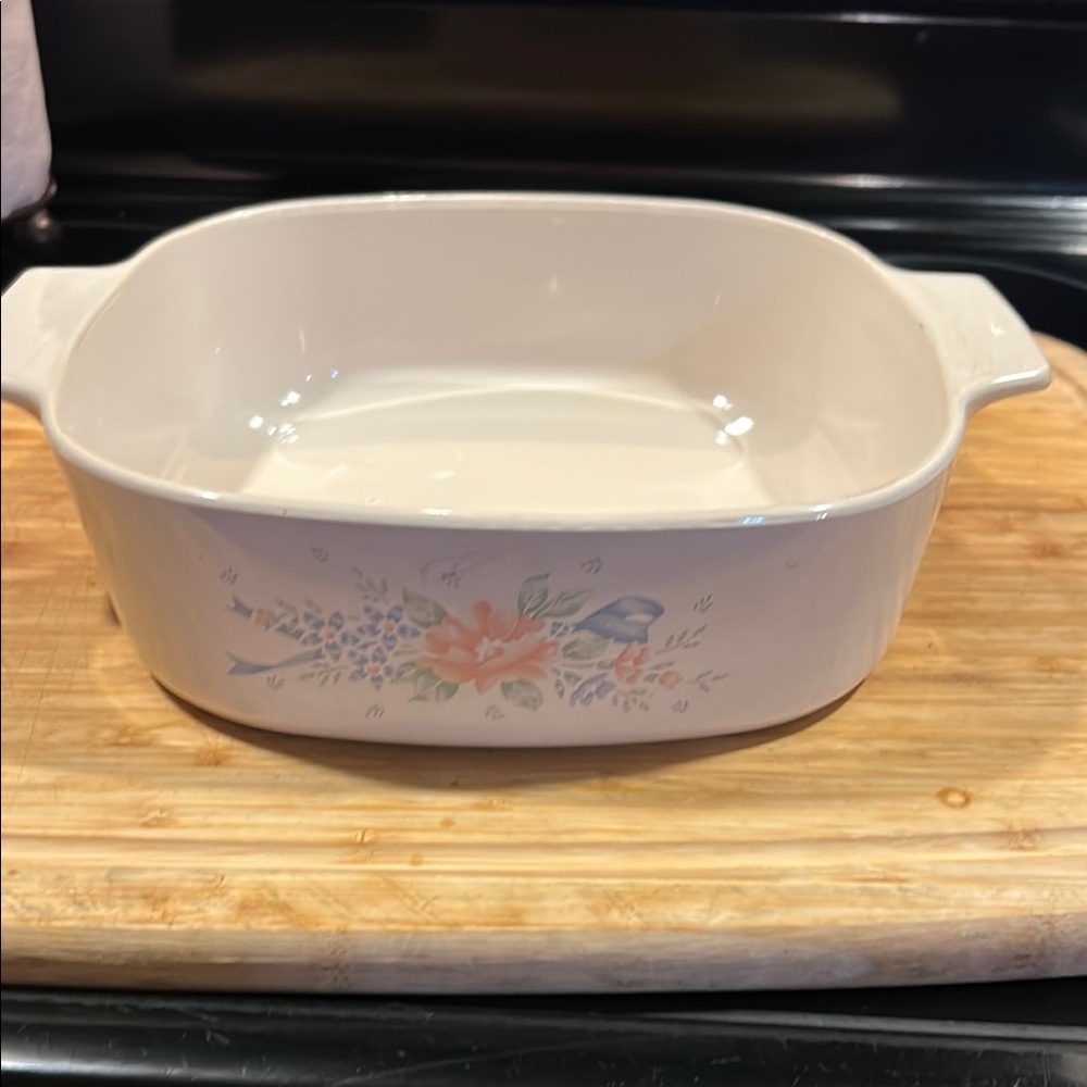 Corning Ware Symphony Casserole Dish A-2-B 2 Liter Beige No Lid Vintage